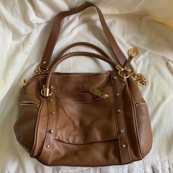 Audrey Brooke Leather Gold Hardware Bag NeverUsed Bags